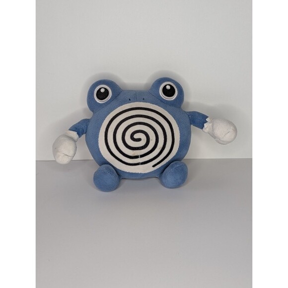Poliwhirl Pokémon Plush Stuffed Animal  Blue Water Type Tadpole Spiral Belly 7" - Picture 1 of 6